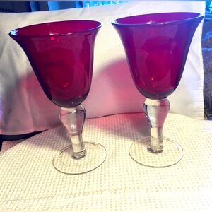 Artland Statue Ruby Wine Glasses - Set of (2)